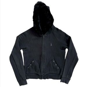Japaneses brand fur hood zip up jacket